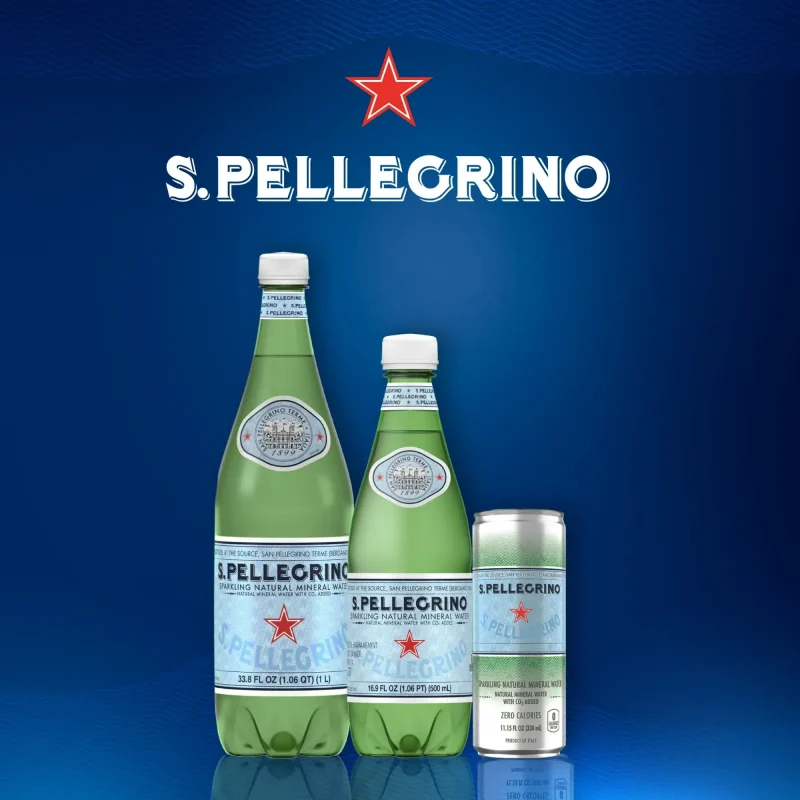 S.Pellegrino Sparkling Natural Unflavored Bottled Drinks Mineral Water